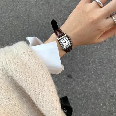 Casio Dress Series Dial Brown Belt Quartz Whitedial Plate Whitebrown Analog