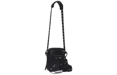 Balenciaga Black Leather Le Cagole Men Crossbody Bag