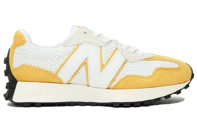 New Balance 327 Premium Sneakers In White And Yellow