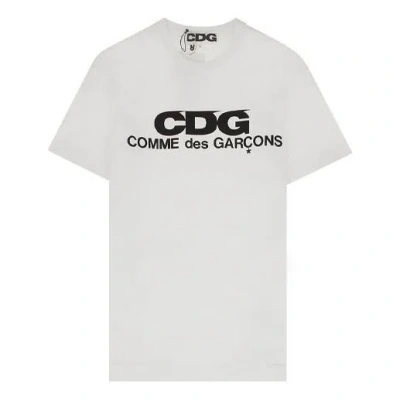 Comme Des Garçons Comme Des Garcons Cdg Classical Logo Applique Short-sleeve Tee Unisex White
