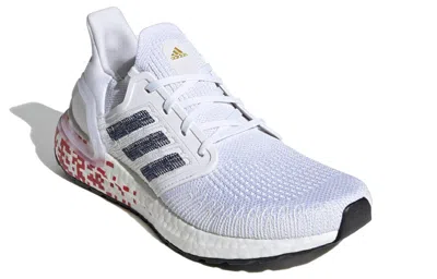 Adidas Originals (wmns) Adidas Ultraboost 20 'digital Pixel - White Scarlet' In Multi