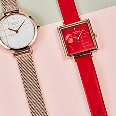 Casio Sheen Classic Cube Analog Watch 'red Gold' In Pink