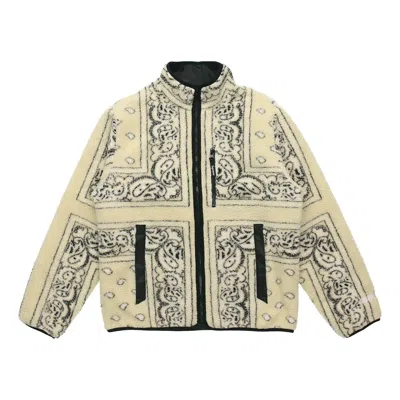 Supreme Fw19 Week 3 Reversible Bandana Fleece Jacket In Neutral