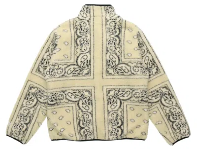 Supreme Fw19 Week 3 Reversible Bandana Fleece Jacket In Neutral