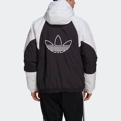 Adidas Originals Padded Adicolor Stay Warm Colorblock Sports Hooded Padded Jacket Black