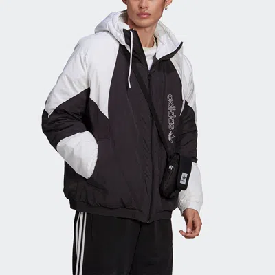Adidas Originals Padded Adicolor Stay Warm Colorblock Sports Hooded Padded Jacket Black