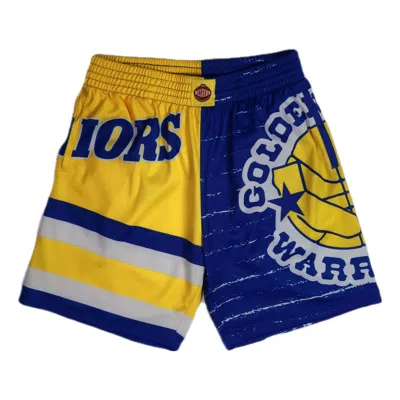 Mitchell & Ness Men's Basketball Shorts Nba Jumbotron 3.0 Shorts Golwar Multi/white In Yellow