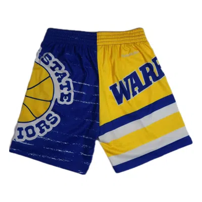 Mitchell & Ness Men's Basketball Shorts Nba Jumbotron 3.0 Shorts Golwar Multi/white In Yellow