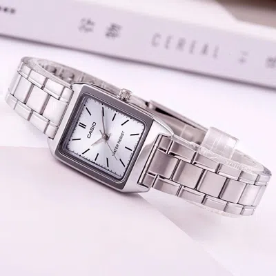 Casio Dress Retro Small Quartz Watch Silver Analog In Metallic