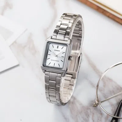 Casio Dress Retro Small Quartz Watch Silver Analog In Metallic