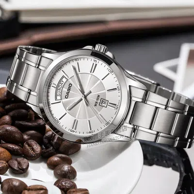 Casio Sports Quartz Waterproof Stainless Steel Strap Unisex Mens Silvergray Analog