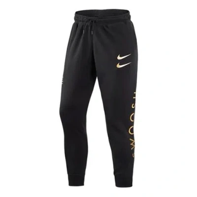 Nike Men's  Fleece Knit Printing Casual Sports Pants/trousers/joggers Autumn Black