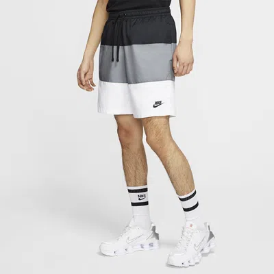 Nike Sportswear City Edition Multicolor Woven Breathable Casual Shorts Black White Gray