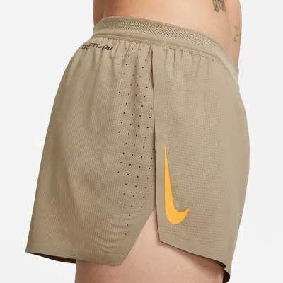 Nike Aeroswift Running Shorts 'tan' In Neutral