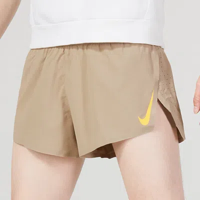 Nike Aeroswift Running Shorts 'tan' In Neutral