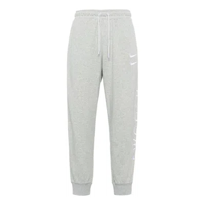 Nike Sportswear Swoosh Logo Slim Fit Bundle Feet Sports Long Pants Gray