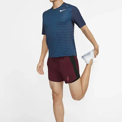 Nike Men's  Flex Stride Future Fast 2-in-1 Running Red Shorts In Burgundy