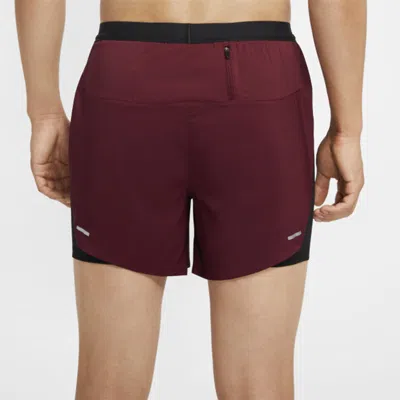 Nike Men's  Flex Stride Future Fast 2-in-1 Running Red Shorts In Burgundy