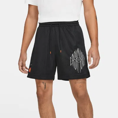 Nike Men's  Embroidered Logo Breathable Sports Shorts Black