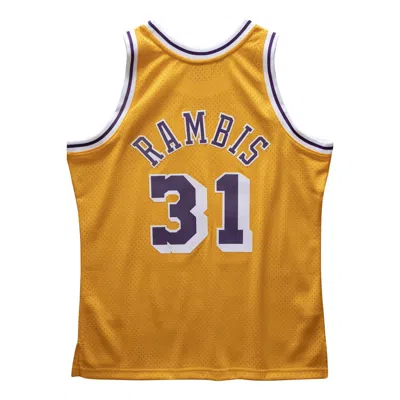 Mitchell & Ness X Nba Los Angeles Lakers 1984-85 Swingman Jerseys 'kurt Rambis 31' In Yellow