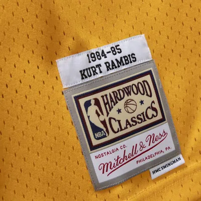 Mitchell & Ness X Nba Los Angeles Lakers 1984-85 Swingman Jerseys 'kurt Rambis 31' In Yellow