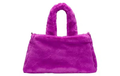Nike Nsw Faux Fur Tote Bag 'vivid Purple Black' In Multi