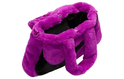Nike Nsw Faux Fur Tote Bag 'vivid Purple Black' In Multi