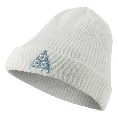 Nike Acg Triangle Logo Woolen Beanie 'white Aviator Grey'
