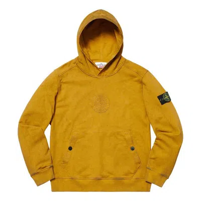 Supreme Ss19 X Stone Island Hooded Sweatshirt In Gold