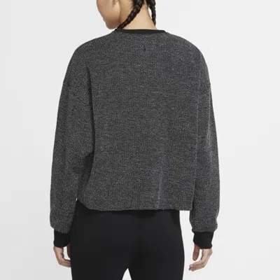 Nike (wmns)  As Yoga Stmt Cln Cover Up Round-neck Swea Black In Gray