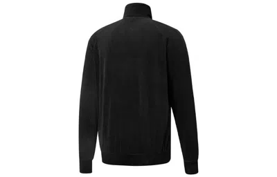Puma Iconic T7 Embroidered Logo Retro Sports Suede Stand Collar Jacket Black