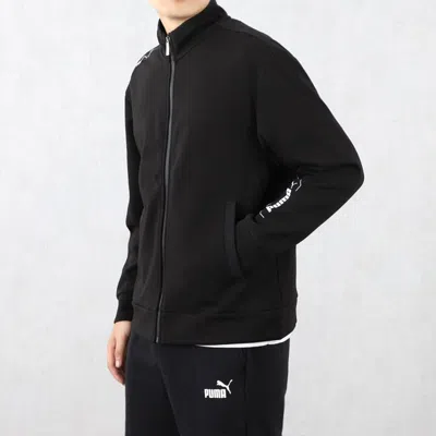 Puma Athleisure Casual Sports Stand Collar Knit Jacket Black