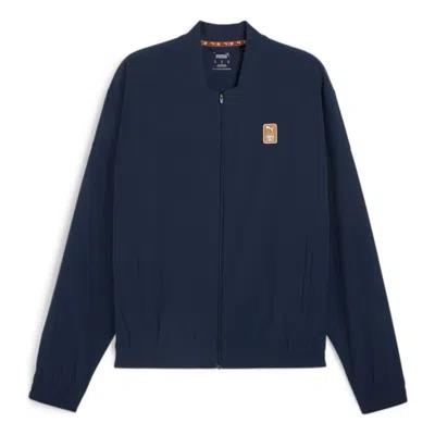 Puma X First Mile Running Jacket 'navy' In Blue