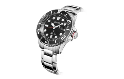 Seiko Men's  200m Casual Black Warrior Solar Energy Watch In Metallic