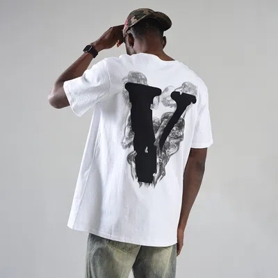 Vlone Smoke Demon Angel Short Sleeve Unisex White