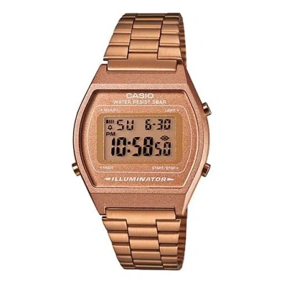 Casio Waterproof Unisex Mens Rose Gold Digital