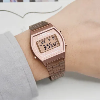 Casio Waterproof Unisex Mens Rose Gold Digital