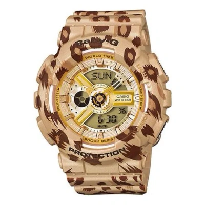 Casio Baby-g 'leopard Brown' In Gold