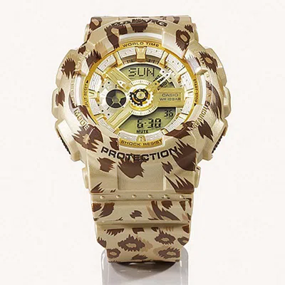 Casio Baby-g 'leopard Brown' In Gold
