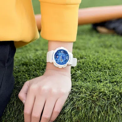 Casio Baby-g 'white Blue' In Metallic