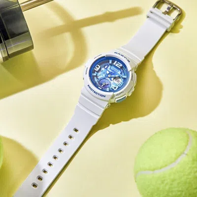 Casio Baby-g 'white Blue' In Metallic