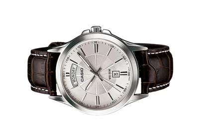 Casio Enticer Simplistic Leatherband Quartz Men's Mens Brown Analog