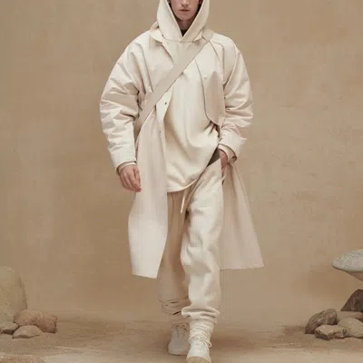 Essentials Fear Of God  Fw22 Relaxed Hoodie 'egg Shell'
