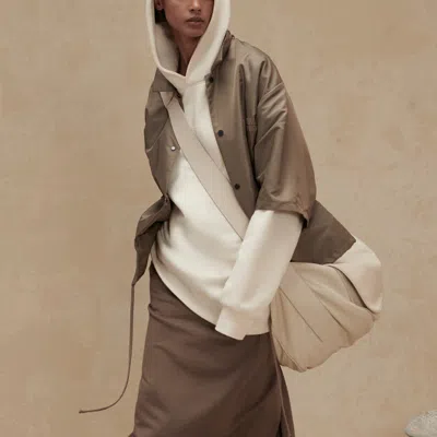 Essentials Fear Of God  Fw22 Relaxed Hoodie 'egg Shell'