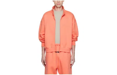 Essentials Fear Of God  Fw22 Fullzip Jacket Coral In Red