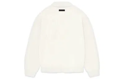 Essentials Fear Of God  Fw23 Knit Polo 'cloud Dancer' In White