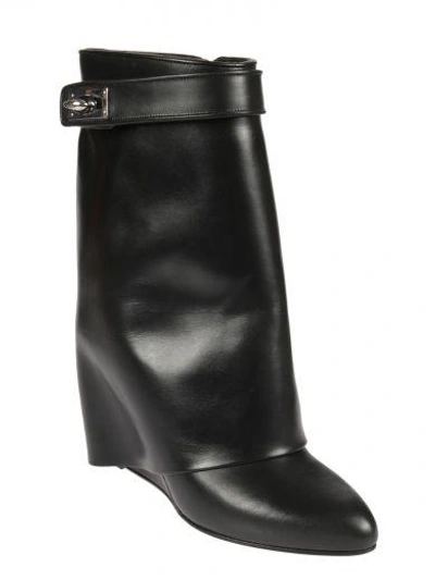 Shop Givenchy Tria Leather Boots In Black