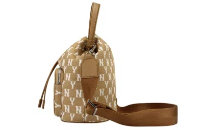 Mlb Retro Full Print Series Ny New York Yankees Drawstring Shoulder Messenger Bag Khaki