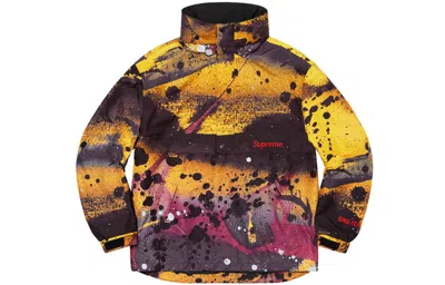 Supreme Ss20 Week 1 Gore-tex Anorak Waterproof Splash Ink Half Zipper Interchange Jacket Unisex Yell In Multi