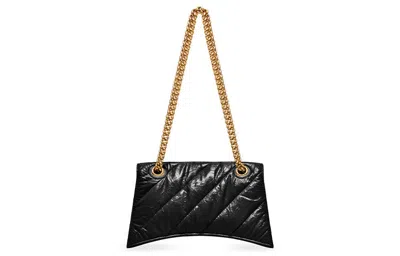 Balenciaga Hourglass S Quilted Shoulder Bag In Schwarz